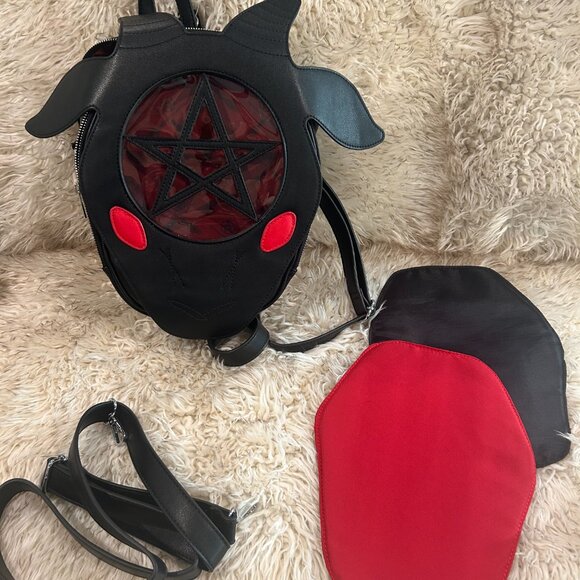 Gothic Goat Ita Bag Charcoal from The Pickety Witch, Like New - Picture 1 of 4